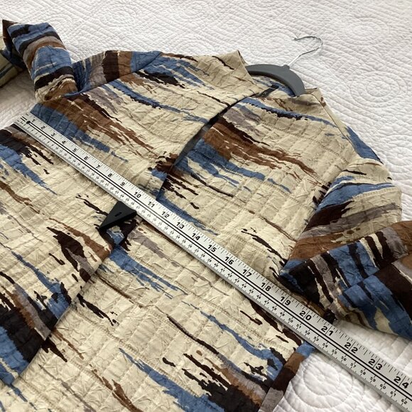 IC by  Connie K Sz M Art-to-Wear Crinkled Funky Jacket Blazer Hi Low - Picture 7 of 8